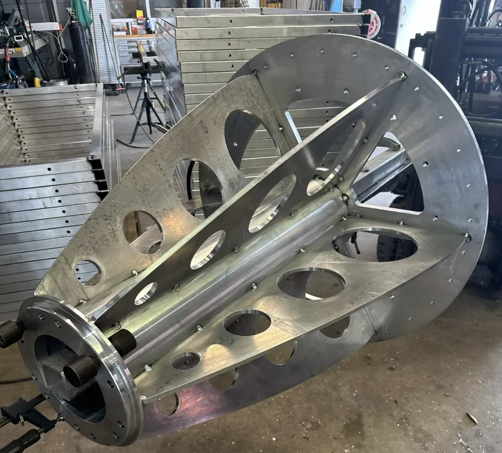 Custom aluminum welding and fabrication of a precision component by Performance Aluminum Fabrication
