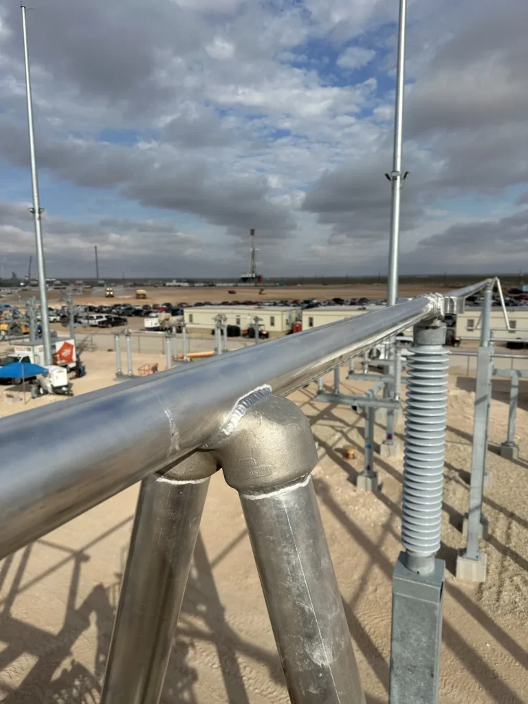 Aluminum substation welding for high-voltage electrical project